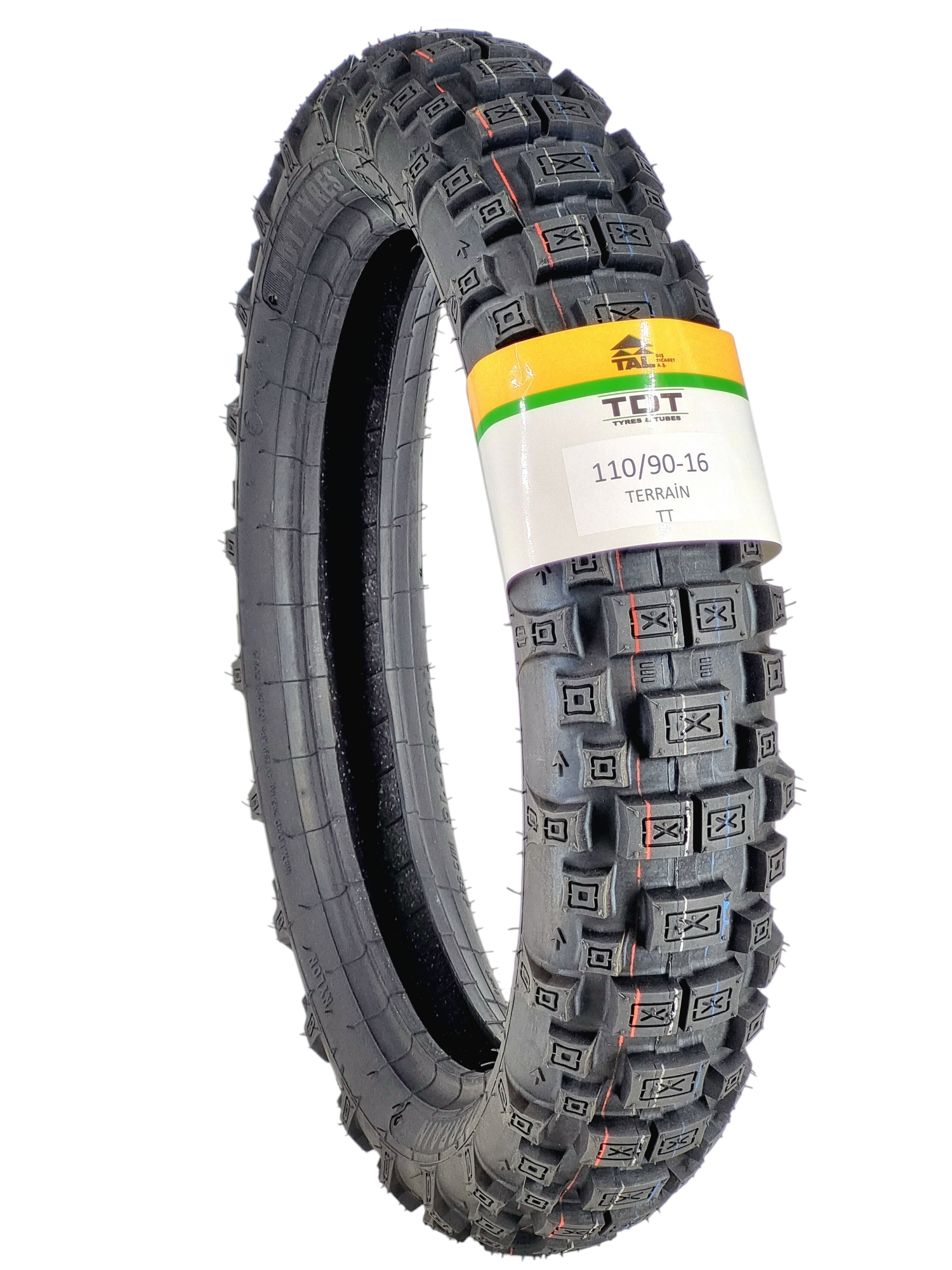 TDT TYRES 110/90-16/ TT (TUBETYPE - İÇ LASTİKLİ TİP) LASTİK TERRAİN