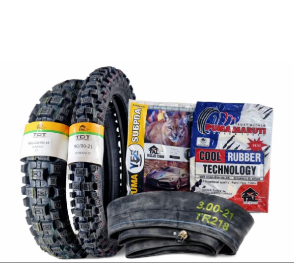 TDT TYRES 120/90-19  VE 90/90-21 TT (İÇ LASTİKLİ TİP)+İÇ LASTİK SET XTREME